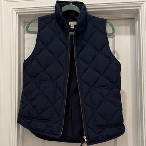 J. Crew Dark Blue Quilted Vest